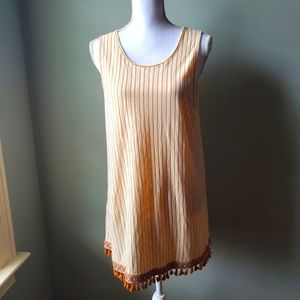 W5 Top Women's Long Line Boho Fringe Tunic Top Size XL
